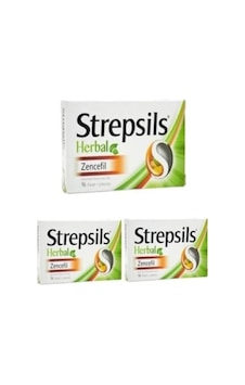 Strepsils Herbal Zencefil Pastil 16 Adet 3'lü