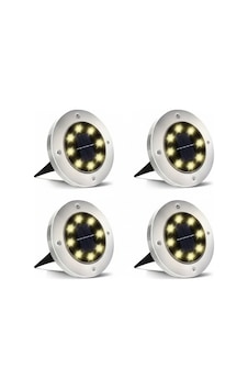 8 Led Güneş Enerjili 4 Adet Solar Bahçe Aydınlatma Paslanmaz Çelik Su Geçirmez Armatür Saplama Lamba 8 Led Güneş Enerjili 4 Adet Solar Bahçe Aydınlatma Paslanmaz Çelik Su Geçirmez Armatür Saplama Lamba
