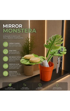 Mirror Monstera Aynaya Yapışan Makyaj Ve Takı Düzenleyici Monstera Yapraklı Modern Organizer 3d Baskı Dekoratif Ayna Aksesuarı Yeşil - Turuncu Mirror Monstera Aynaya Yapışan Makyaj Ve Takı Düzenleyici Monstera Yapraklı Modern Organizer 3d Baskı Dekoratif Ayna Aksesuarı Yeşil - Turuncu