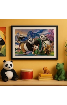 Kung Fu Panda 100 Parça Eğlenceli Yapboz Deneyimi Açık Mavi
