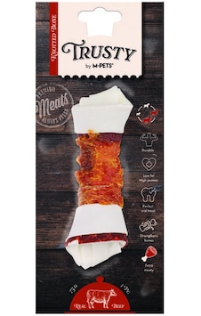 M-pets Trusty Extra Beef Biftekli Düğüm Kemik 75 Gr 15,3 Cm M-pets Trusty Extra Beef Biftekli Düğüm Kemik 75 Gr 15,3 Cm