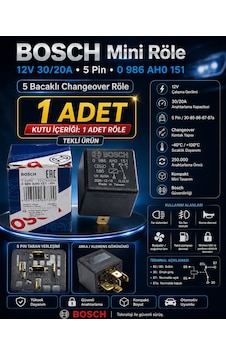 Bosch 12v 5 Pin Mini Röle 30/20a 1 Adet Değiştirici Far Sis Korna Fan Rölesi 0 986 Ah0 151 Bosch 12v 5 Pin Mini Röle 30/20a 1 Adet Değiştirici Far Sis Korna Fan Rölesi 0 986 Ah0 151