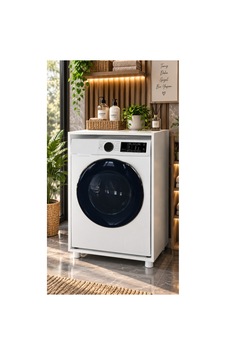 Fiona Çamaşır Makine Dolabı Çok Amaçlı Dolap Banyo Dolabı Beyaz - 886064696 Beyaz