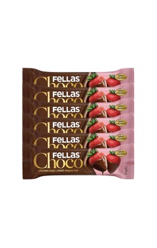 Çikolata Kaplı Meyve Bar Çilek 35gr X6 Çikolata Kaplı Meyve Bar Çilek 35gr X6