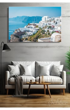Yunanistan Santorini Adası Oia Köyü Ve Ege Denizi Manzarası Dekoratif Yatay Kanvas Tablo 4062 Çok Renkli Yunanistan Santorini Adası Oia Köyü Ve Ege Denizi Manzarası Dekoratif Yatay Kanvas Tablo 4062 Çok Renkli