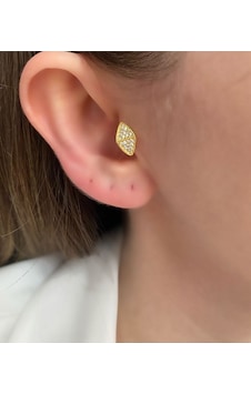 Kadın Zirkon Taşlı Üçgen 8 Bar Cerrahi Çelik Piercing Tragus He Gümüş Kadın Zirkon Taşlı Üçgen 8 Bar Cerrahi Çelik Piercing Tragus He Gümüş