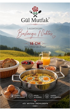 Gül Mutfak Sahan 18 Cm Küçük Tava Yumurtalık Sahan Paslanmaz Çelik İnox Gül Mutfak Sahan 18 Cm Küçük Tava Yumurtalık Sahan Paslanmaz Çelik İnox