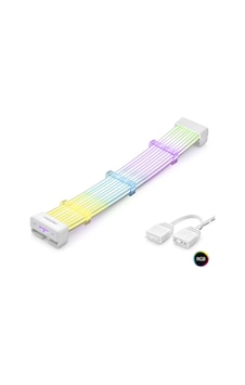 NODAR ND2813W 2x8 Pin ARGB PCIe GPU Güç Uzatma Kablosu Bükülebilir 2 mm 108 LED Beyaz NODAR ND2813W 2x8 Pin ARGB PCIe GPU Güç Uzatma Kablosu Bükülebilir 2 mm 108 LED Beyaz