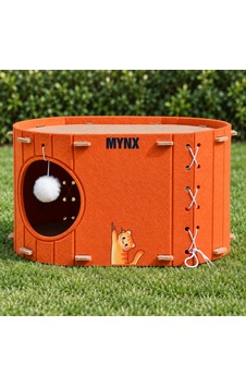 Mynx Tek Katlı Keçe Kedi Evi Turuncu Mynx Tek Katlı Keçe Kedi Evi Turuncu