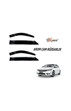 Honda Civic Krom Cam Rüzgarlığı 1.2Mm 2012-2015 4'Lü - Caru429