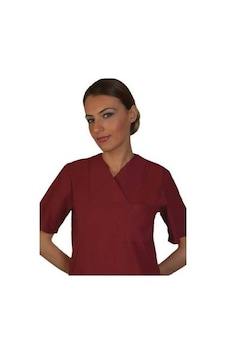 Doktor Ve Hemşire Forması-Bayan Bordo Cerrahi Nöbet Forma Takım