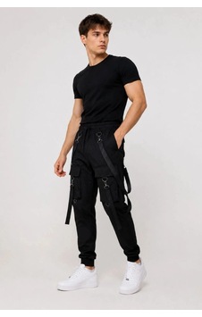 Freedom Storee Erkek Techwear Şerit Aksesuarlı Ön Kapak Cep Detaylı Jogger Eşofman Altı - Siyah Çok Renkli Freedom Storee Erkek Techwear Şerit Aksesuarlı Ön Kapak Cep Detaylı Jogger Eşofman Altı - Siyah Çok Renkli