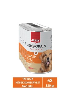 Jazzy Zero Grain Tavuklu Yetişkin Köpek Maması 6 x 380 G