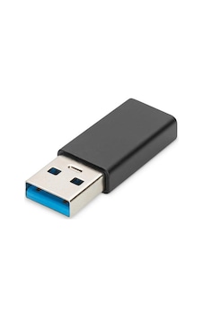 Digitus AK-300524-000-S USB 3.0 to USB Type-C 3A 5GB Erkek-Dişi Adaptör Siyah