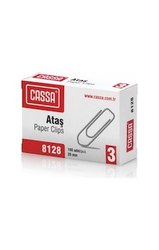 CASSA 8128 METAL ATAŞ NO: 3 28 MM 100'LÜ CASSA 8128 METAL ATAŞ NO: 3 28 MM 100'LÜ