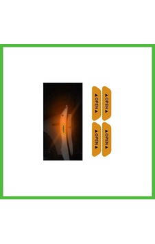 Vaveni Araba Kapı Açık Uyarı Reflektörü Etiket Sticker 4'lü 9.5x2.5cm Sarı Arz