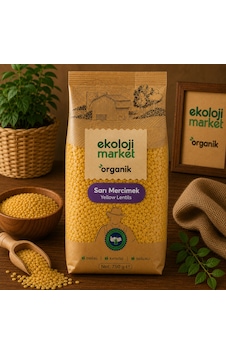 Organik Glutensiz Sarı Mercimek 750 Gr.