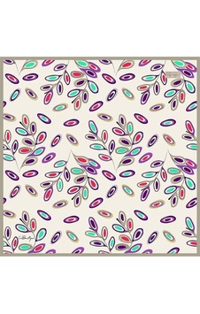 La Boutique 2186 Sura İpek Eşarp 02 - 90x90 Renkli