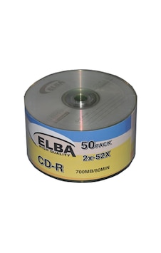 Elba Cd-R 700 MB - 80 Min 2X 52X 50'li Elba Cd-R 700 MB - 80 Min 2X 52X 50'li