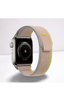 Apple Uyumlu  Watch 42mm 44mm 45mm 49mm 1/2/3/4/5/6/se/7/8/ultra Akıllı Saat Silikon Kordon Ve Kayışı Trail Loop Gri Sarı