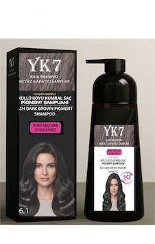 Yk7 Kozmetik Küllü Koyu Kumral 6.1 Beyaz Kapatıcı Şampuan 300 ML Yk7 Kozmetik Küllü Koyu Kumral 6.1 Beyaz Kapatıcı Şampuan 300 ML