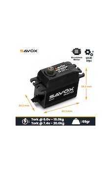Savox Sb2271sg-be Black Edition Digital Servo Brushless Motor High Voltage Çelik Dişli Savox Sb2271sg-be Black Edition Digital Servo Brushless Motor High Voltage Çelik Dişli