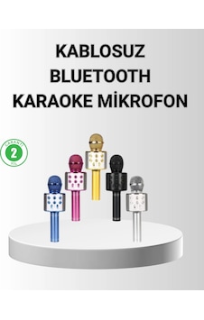 Karaoke Mikrofon Yüksek Ses Kalitesi, Yankı Efektli, Uzun Ömürlü Pil Karaoke Mikrofon Yüksek Ses Kalitesi, Yankı Efektli, Uzun Ömürlü Pil