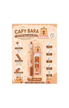 Capybara Desenli Uçlu Kalem Ve Yedek Uç Seti 0.7 Mm 1 Adet Set 1 1 Capybara Desenli Uçlu Kalem Ve Yedek Uç Seti 0.7 Mm 1 Adet Set 1 1