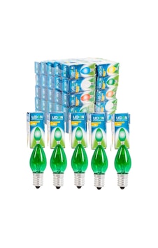 2 Adet 7w Parfüm Ampul E-14 Duylu Yeşil Renk