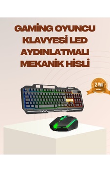 Mekanik Led Klavye Mouse Seti Yüksek Tepki Ergonomi Mekanik Led Klavye Mouse Seti Yüksek Tepki Ergonomi