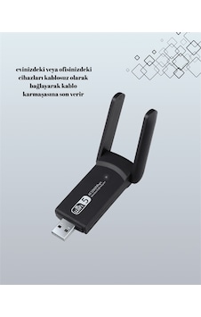 Tek Usb 3.0 Wireless Adaptör 2.4ghz & 5ghz Destekli Najmaddin