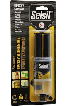 Selsil Epoxy Syrınge Adhesive Şırınga Epoksi Yapıştırıcı 28gr. Alüminyum - Cam - Porselen - Seramik Selsil Epoxy Syrınge Adhesive Şırınga Epoksi Yapıştırıcı 28gr. Alüminyum - Cam - Porselen - Seramik