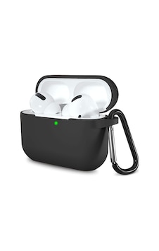 Airpods Pro 1.nesil İle Uyumlu Kılıf, Tam Koruyuculu Yumuşak Silikon Kılıf, Airpod Pro 1.nesil İçin Tasarlanmış Kapak Kılıfı, Anahtarlıklı Kablosuz Ve Kablolu Şarj Özellikli Kılıfı, Siyah Airpods Pro 1.nesil İle Uyumlu Kılıf, Tam Koruyuculu Yumuşak Silikon Kılıf, Airpod Pro 1.nesil İçin Tasarlanmış Kapak Kılıfı, Anahtarlıklı Kablosuz Ve Kablolu Şarj Özellikli Kılıfı, Siyah