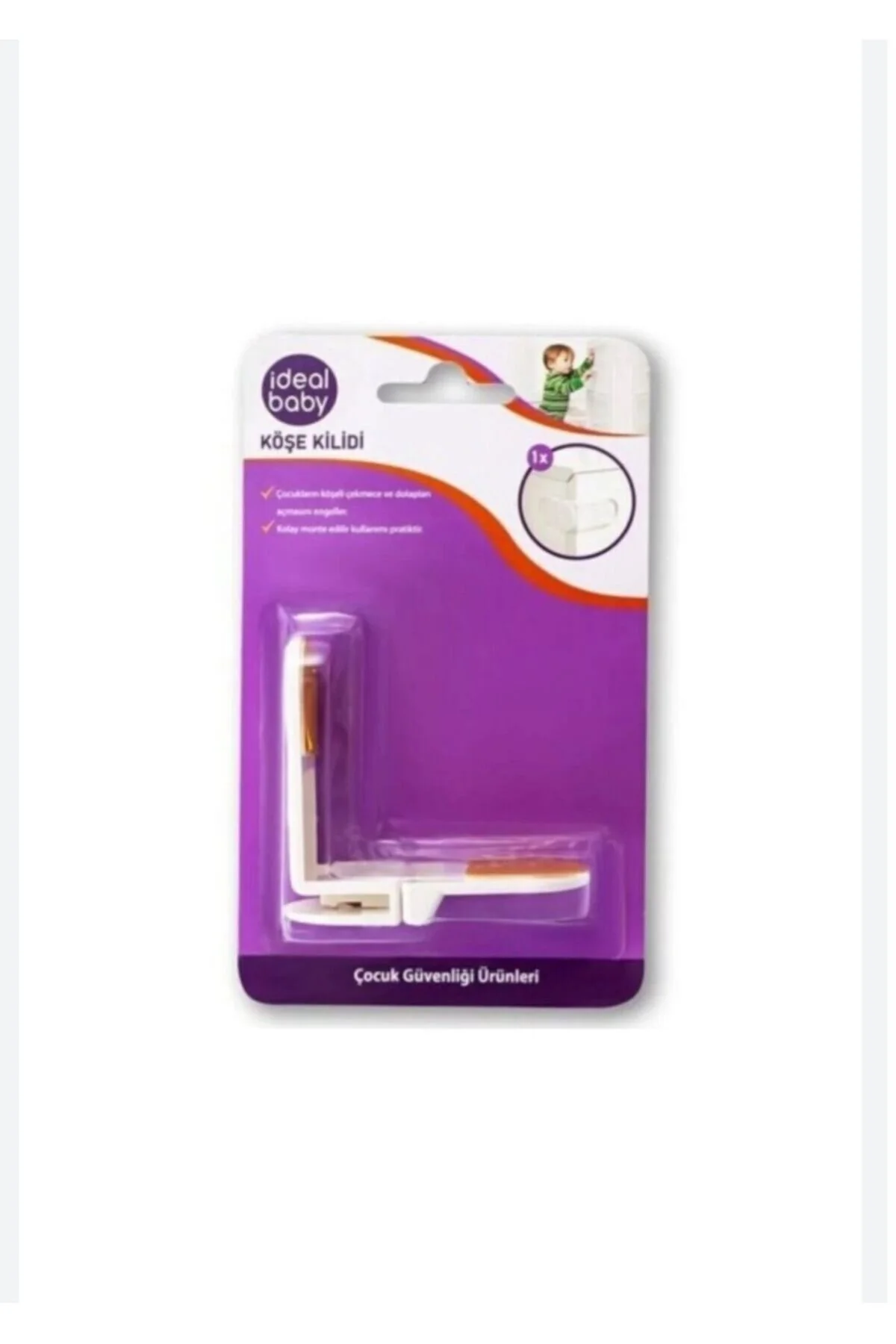 Ideal Baby Dolap Çekmece Köşe Kilidi Güvenlik Mandalı Beyaz Ideal Baby Dolap Çekmece Köşe Kilidi Güvenlik Mandalı Beyaz