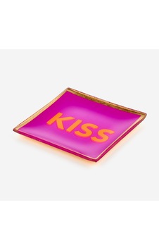 Mor Cam Kiss Dekoratif Tabak 10x0,8x10 Cm Mor Cam Kiss Dekoratif Tabak 10x0,8x10 Cm