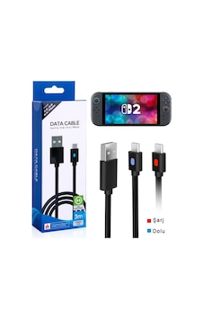 Switch 2 Şarj Kablosu 3 Metre Led Göstergeli Ns2 Oyun Konsolu Type-c Örgü Kablo Switch 2 Şarj Kablosu 3 Metre Led Göstergeli Ns2 Oyun Konsolu Type-c Örgü Kablo