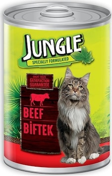 Jungle Biftekli Konserve Yetişkin Kedi Maması 415 G