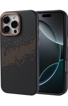Apple Uyumlu iPhone 16 Pro Max Kılıf M-safe Şarj Özellikli Karbon Fiber Tasarımlı Zore Vave Kapak Apple Uyumlu iPhone 16 Pro Max Kılıf M-safe Şarj Özellikli Karbon Fiber Tasarımlı Zore Vave Kapak