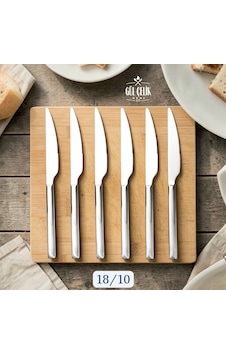 Sade 6 Lı Yemek Bıçak Takımı 18/10 Paslanmaz Çelik