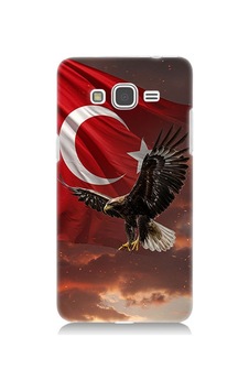 Samsung Galaxy Grand Prime Uyumlu Bayrak Kızıllıkta Kartalın Kanatları Desenli Silikon Kılıf Çok Renkli Samsung Galaxy Grand Prime Uyumlu Bayrak Kızıllıkta Kartalın Kanatları Desenli Silikon Kılıf Çok Renkli