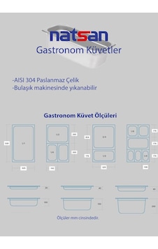 Paslanmaz Çelik Gastronom/gastronorm Küvet Gn 1/2-20 32,5 X 26,5 X 2 Cm Paslanmaz Çelik Gastronom/gastronorm Küvet Gn 1/2-20 32,5 X 26,5 X 2 Cm