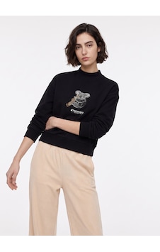 Discovery Expedition D6wl-swt3523 Siyah Kadın Bisiklet Yaka Crop Sweatshirt Discovery Expedition D6wl-swt3523 Siyah Kadın Bisiklet Yaka Crop Sweatshirt