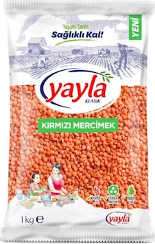 Yayla Top Tane Kırmızı Mercimek 16 x 1 KG Yayla Top Tane Kırmızı Mercimek 16 x 1 KG