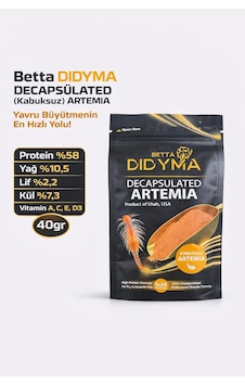 Betta Didyma Decapsulated Kabuksuz Artemia 40gr Anahtarlık Hediyeli Betta Didyma Decapsulated Kabuksuz Artemia 40gr Anahtarlık Hediyeli