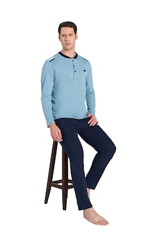 Over Sleep By Poleren Over Sleep 2307 Erkek Süprem Yazlık Takım S-m-l-xl Mavi Over Sleep By Poleren Over Sleep 2307 Erkek Süprem Yazlık Takım S-m-l-xl Mavi