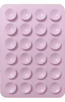 Kare Öpücüklü Tek Taraflı Silikon Tutucu 5,50cm X 8cm Açık Pembe