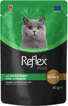 Reflex Plus Sos İçinde Parça Ördek Ve Tavşanlı Yetişkin Kedi Konservesi 85 Gr Reflex Plus Sos İçinde Parça Ördek Ve Tavşanlı Yetişkin Kedi Konservesi 85 Gr