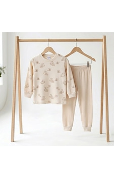 Sebi Bebe Kelebekli Pijama Takımı 9326 Krem Sebi Bebe Kelebekli Pijama Takımı 9326 Krem
