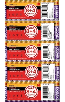 Kodak 12x5 60 Adet Çinko Karbon İnce Pil - Ekonomik Paket Kodak 12x5 60 Adet Çinko Karbon İnce Pil - Ekonomik Paket