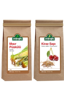 Arifoğlu Mısır Püskülü + Kiraz Sapı Bitki Çayı 2 x 40 G Arifoğlu Mısır Püskülü + Kiraz Sapı Bitki Çayı 2 x 40 G